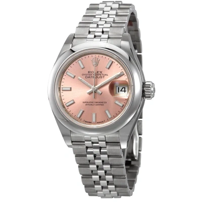 Rolex Lady Datejust Automatic Pink Dial Ladies Jubilee Watch 279160psj In Metallic