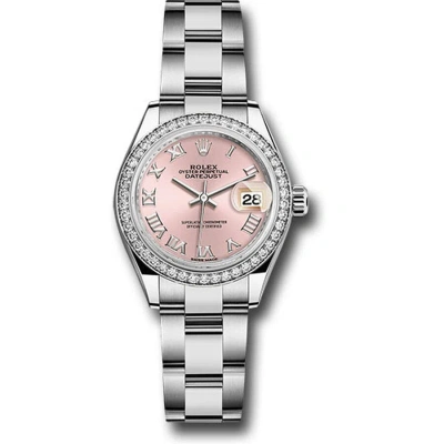 Rolex Lady Datejust Automatic Pink Dial Ladies Oyster Watch 279384pro In Multi