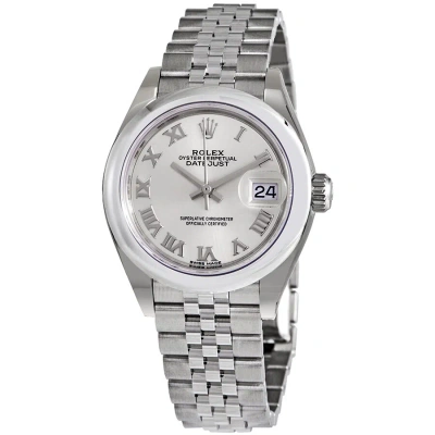 Rolex Lady Datejust Automatic Silver Dial Ladies Jubilee Watch 279160srj In Gray