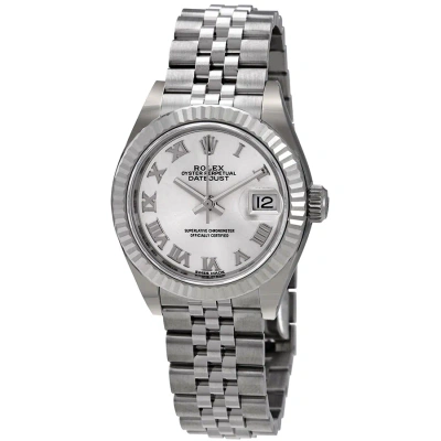 Rolex Lady Datejust Automatic Silver Dial Ladies Jubilee Watch 279174srj In Metallic