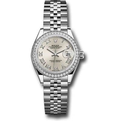 Rolex Lady Datejust Automatic Silver Dial Ladies Jubilee Watch 279384srj In Metallic