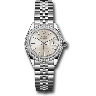 Rolex Lady Datejust Automatic Silver Dial Ladies Jubilee Watch 279384ssj In Gold