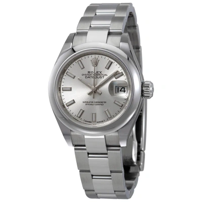 Rolex Lady Datejust Automatic Silver Dial Ladies Oyster Watch 279160sso In Metallic