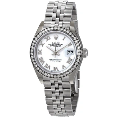 Rolex Lady Datejust Automatic White Dial Ladies Jubilee Watch 279384wrj In Metallic