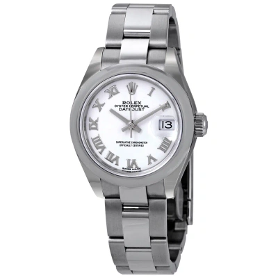Rolex Lady Datejust Automatic White Dial Ladies Oyster Watch 279160wro In Metallic