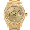 ROLEX ROLEX LADY-DATEJUST CHAMPAGNE DIAMOND DIAL AUTOMATIC LADIES 18 CARAT YELLOW GOLD PRESIDENT WATCH 279