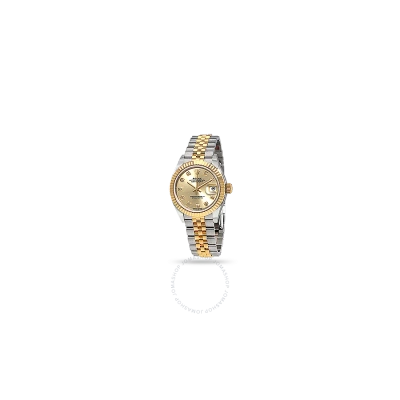 Rolex Lady Datejust Champagne Diamond Dial Steel And 18k Yellow Gold Automatic Watch 279173cdj In Champagne / Gold / Gold Tone / Yellow