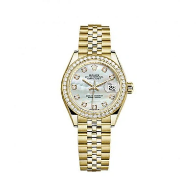 Rolex Lady-datejust Mother Of Pearl Dial 18 Carat Yellow Gold Jubilee Watch 279138mdj