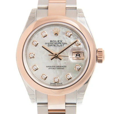 Rolex Lady Datejust Mother Of Pearl Diamond Oyster Watch 279161mdo In Gold