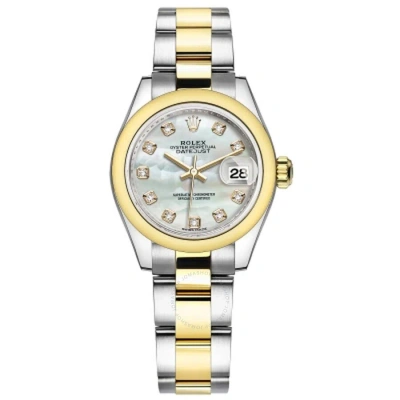 Rolex Lady Datejust Mother Of Pearl Diamond Steel And 18k Yellow Gold Oyster Watch 279163mdo