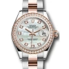 ROLEX ROLEX LADY DATEJUST MOTHER OF PEARL STEEL AND 18K EVEROSE GOLD DIAMOND WATCH 279381MDO