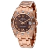 ROLEX ROLEX LADY-DATEJUST PEARLMASTER CHOCOLATE DIAL 18K EVEROSE GOLD AUTOMATIC LADIES WATCH 81315BRRDPM