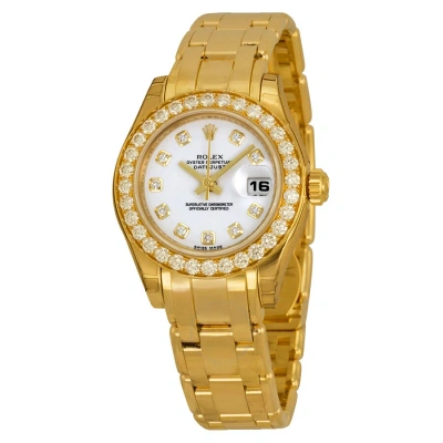 Rolex Lady-datejust Pearlmaster White Diamond Dial 18k Yellow Gold Automatic Ladies Watch 80298wdpm