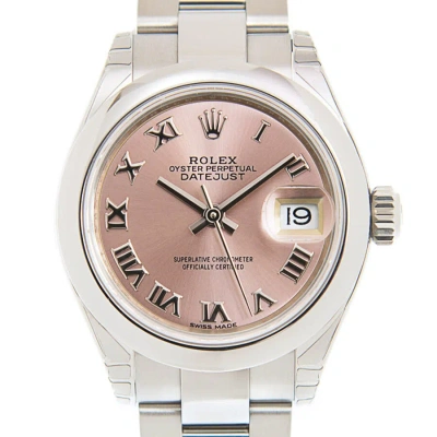 Rolex Lady-datejust Pink Dial Automatic Ladies Oyster Watch 279160pro In Gold