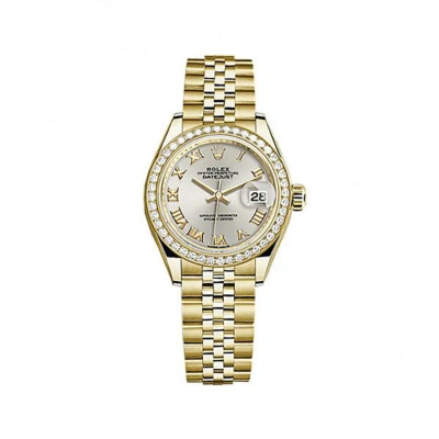 Rolex Lady-datejust Silver Dial 18 Carat Yellow Gold Jubilee Watch 279138srj
