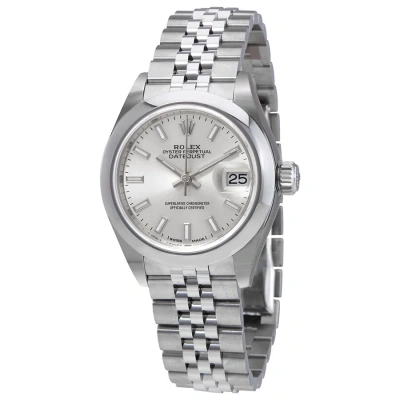 Rolex Lady-datejust Silver Dial Automatic Ladies Jubilee Watch 279160ssj In Gray