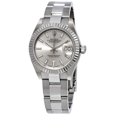 Rolex Lady-datejust Silver Dial Automatic Ladies Oyster Watch 279174sso In Metallic