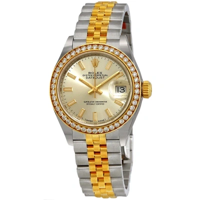 Rolex Lady-datejust Silver Dial Ladies Steel And 18kt Yellow Gold Jubilee Watch 279383ssj