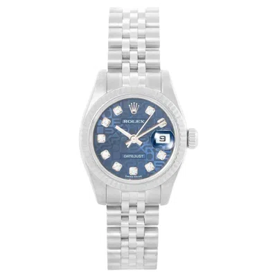 Pre-owned Rolex Lady Datejust Stainless Steel Ladies Watch 179174 In Multi