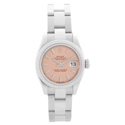 Pre-owned Rolex Lady Datejust Stainless Steel Ladies Watch 179174 In Multi