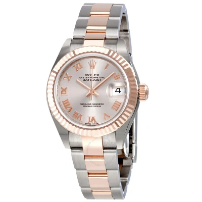 Rolex Lady Datejust Sundust Dial Steel And 18k Everose Gold Oyster Watch 279171snro