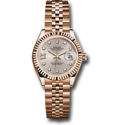 Rolex Lady Datejust Sundust Diamond Dial 18k Everose Gold Watch 279175snrdj