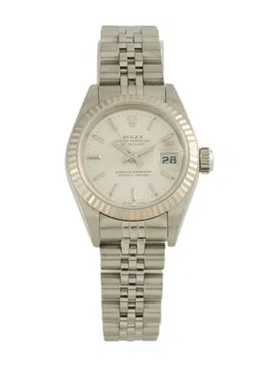 Pre-owned Rolex Lady Datejust Watch, 26mm In Multi
