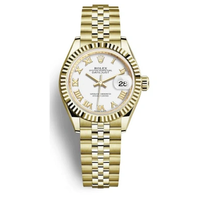 Rolex Lady-datejust White Dial Automatic 18ct Yellow Gold Jubilee Watch 279178wrj