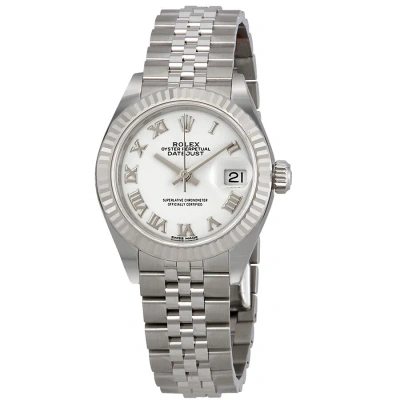 Rolex Lady-datejust White Dial Automatic Ladies Jubilee Watch 279174wrj In Metallic