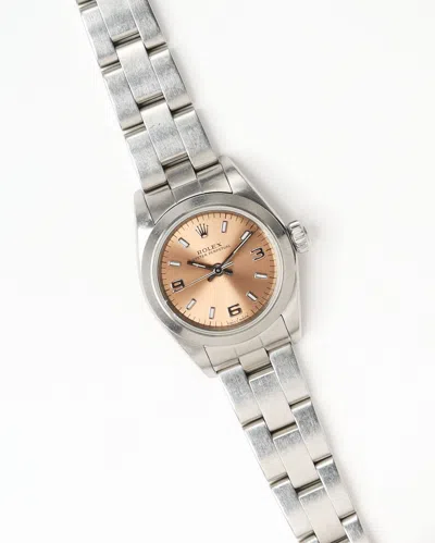 Rolex Lady-oyster Perpetual 26mm 67180 1997 Watch In Silver