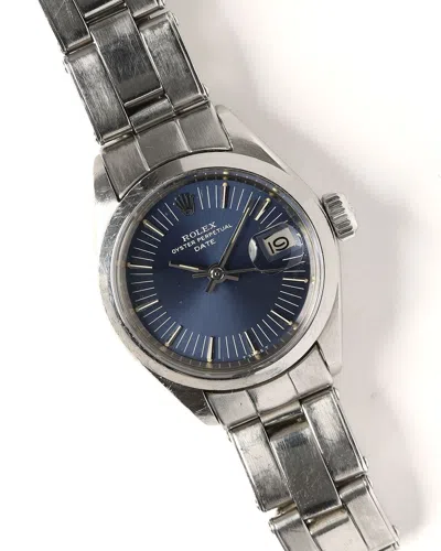 Rolex Lady-oyster Perpetual Date 26mm 1973 Watch In Multi