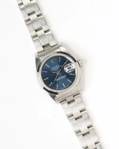 Rolex Lady-oyster Perpetual Date 26mm Ref 69160 Full Set 1998 Watch In Metallic