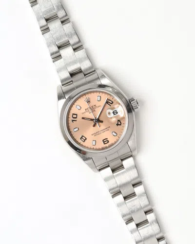 Rolex Lady-oyster Perpetual Date 26mm Ref 79160 Full Set Watch In Pink