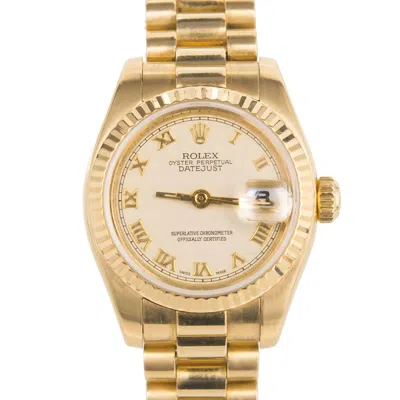 Pre-owned Rolex Lady's Yellow Gold Datejust Wristwatch Ref 179178, Circa 2002