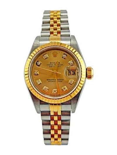 Pre-owned Rolex Lady-datejust Watch, 26mm In Multi