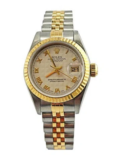 Pre-owned Rolex Lady-datejust Watch, 26mm In Multi