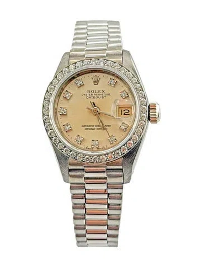 Pre-owned Rolex Lady-datejust Watch, 26mm In Multi