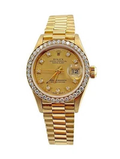 Pre-owned Rolex Lady-datejust Watch, 26mm In Multi