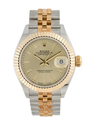 Pre-owned Rolex Lady-datejust Watch, 28mm In Multi