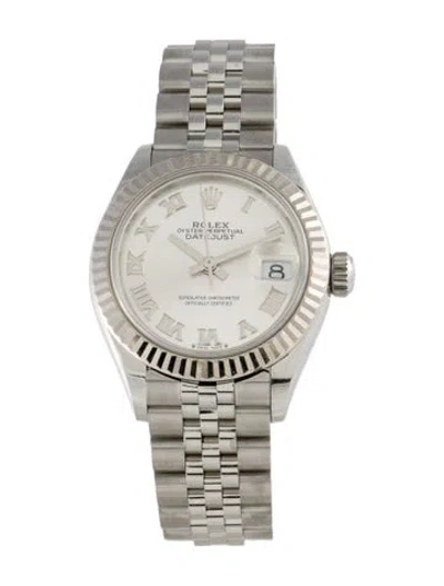 Pre-owned Rolex Lady-datejust Watch, 28mm In Multi