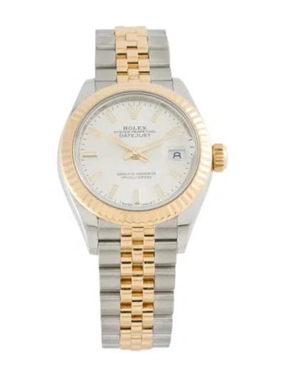 Pre-owned Rolex Lady-datejust Watch, 28mm In Multi
