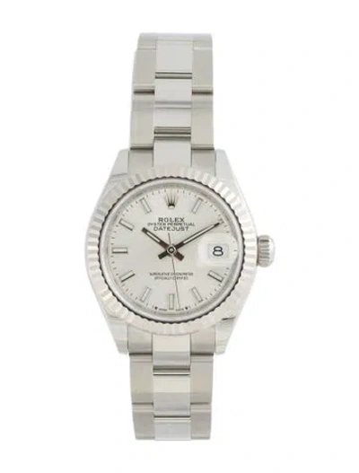 Pre-owned Rolex Lady-datejust Watch, 28mm In Multi