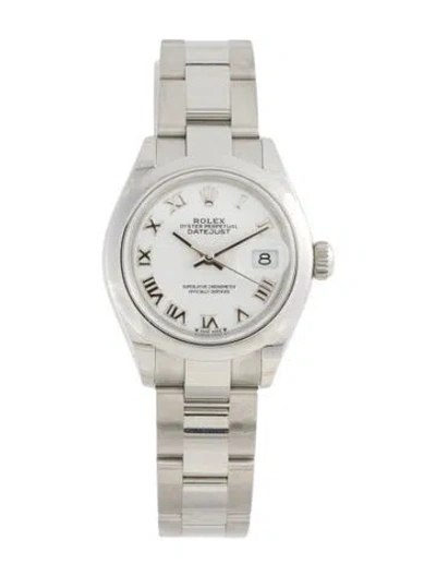 Pre-owned Rolex Lady-datejust Watch, 28mm In Multi