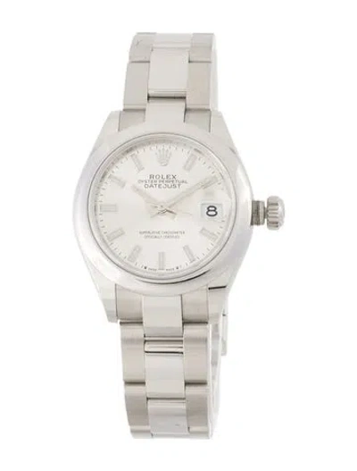 Pre-owned Rolex Lady-datejust Watch, 28mm In Multi