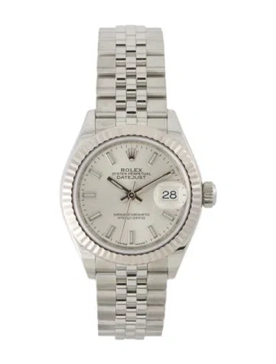 Pre-owned Rolex Lady-datejust Watch, 28mm In Multi