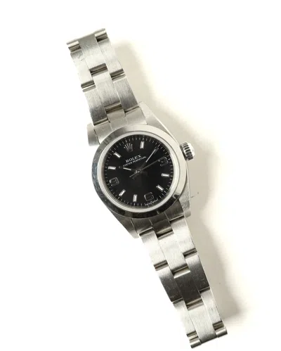 Rolex Lady-oyster Perpetual 25mm 2005 Watch In Neutral