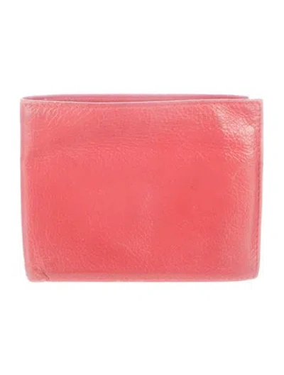 Pre-owned Rolex Leather Wallet In Red