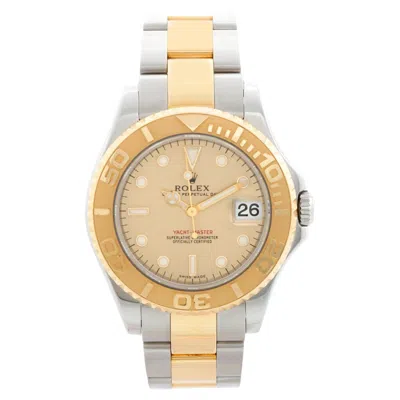 Pre-owned Rolex Midsize Yacht-master 35mm Steel & Gold Men's Or Ladies Watch 168623 In Multi