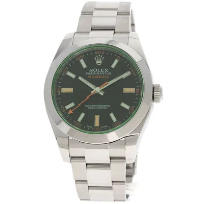 Pre-owned Rolex Milgauss Stainless Steel Wristwatch () In Multi