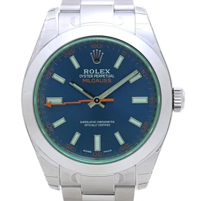 Pre-owned Rolex Milgauss Stainless Steel Wristwatch () In Multi